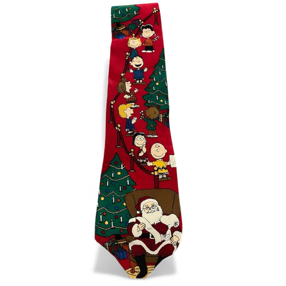 Peanuts Christmas Snoopy & Charlie Brown Holiday Tie